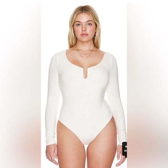 NEW Good American- GOOD TOUCH
U RING BODYSUIT Cream Size 5=2XL - Picture 1 of 15